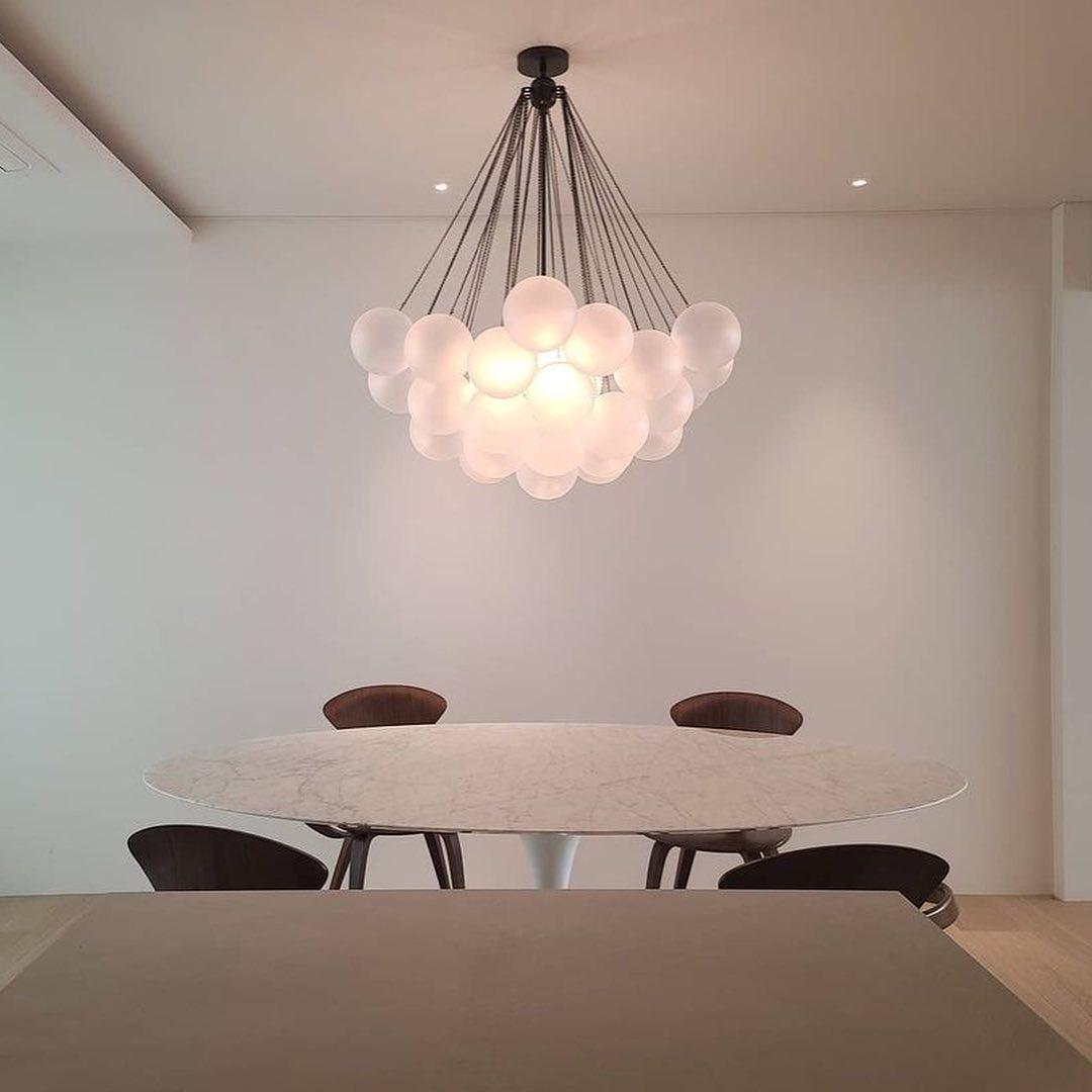 Jaya – Élégante Suspension en Verre Bulle