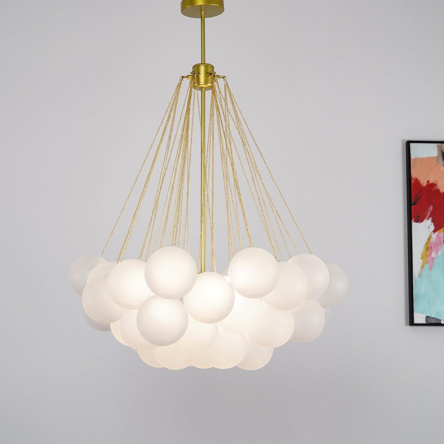 Jaya – Élégante Suspension en Verre Bulle