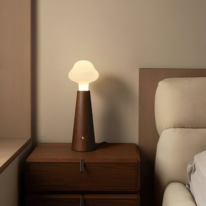 Eirik – Lampe de table en bois massif minimaliste