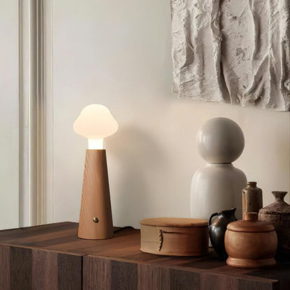 Eirik – Lampe de table en bois massif minimaliste