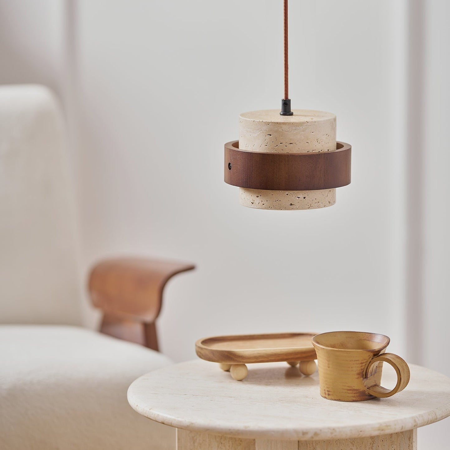 Terra – Lampe de Plafond Crème Style Rétro