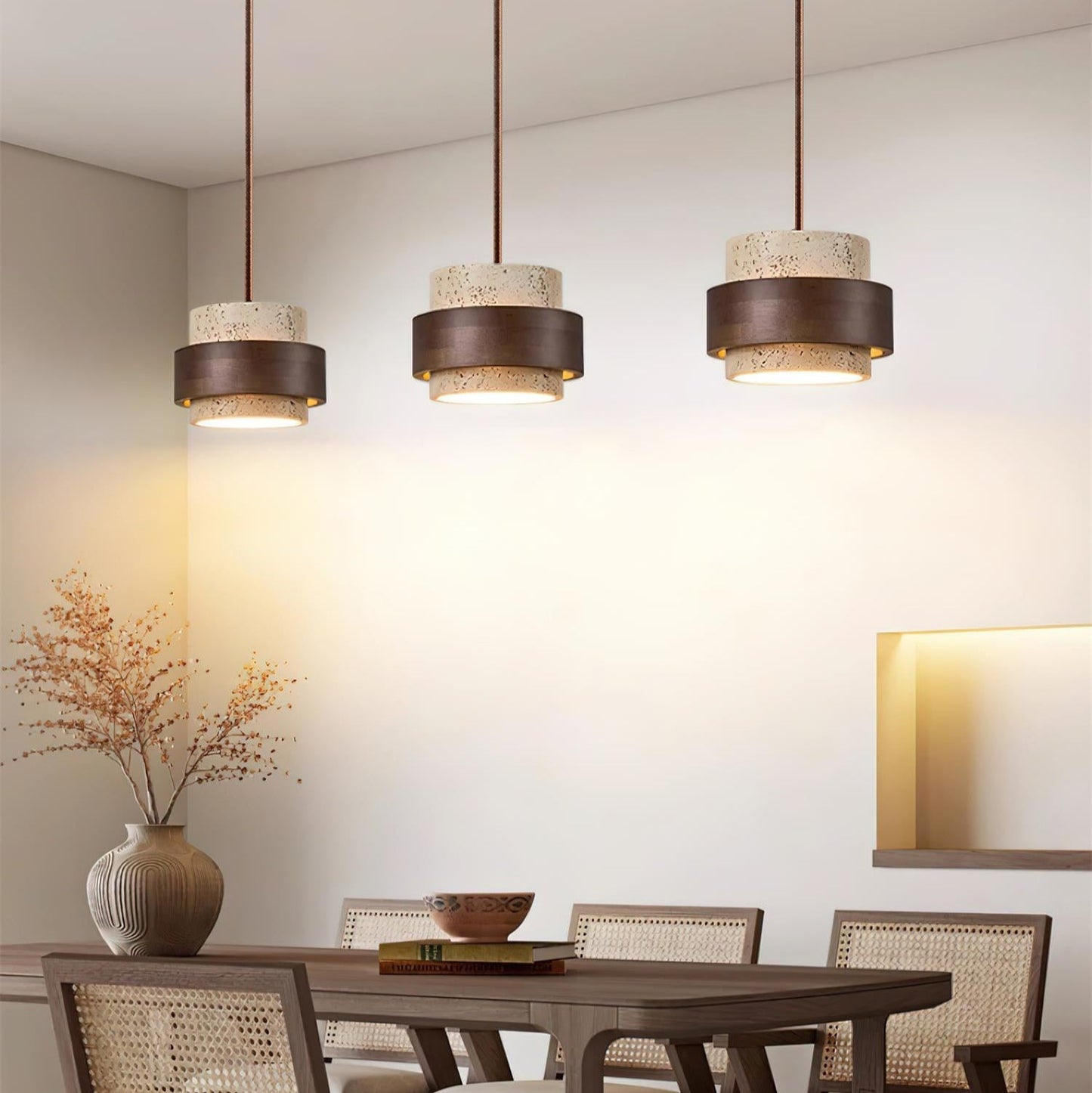Terra – Lampe de Plafond Crème Style Rétro