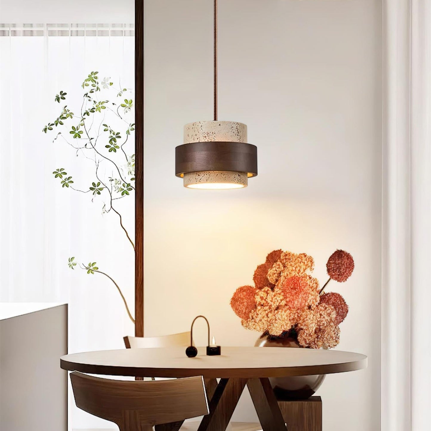 Terra – Lampe de Plafond Crème Style Rétro