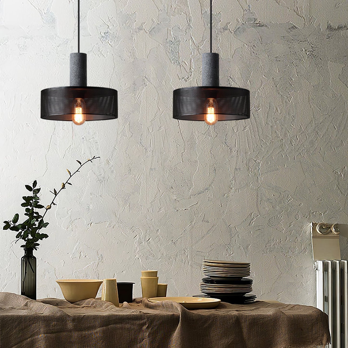 Owen – Lampe Pendante en Béton Industriel