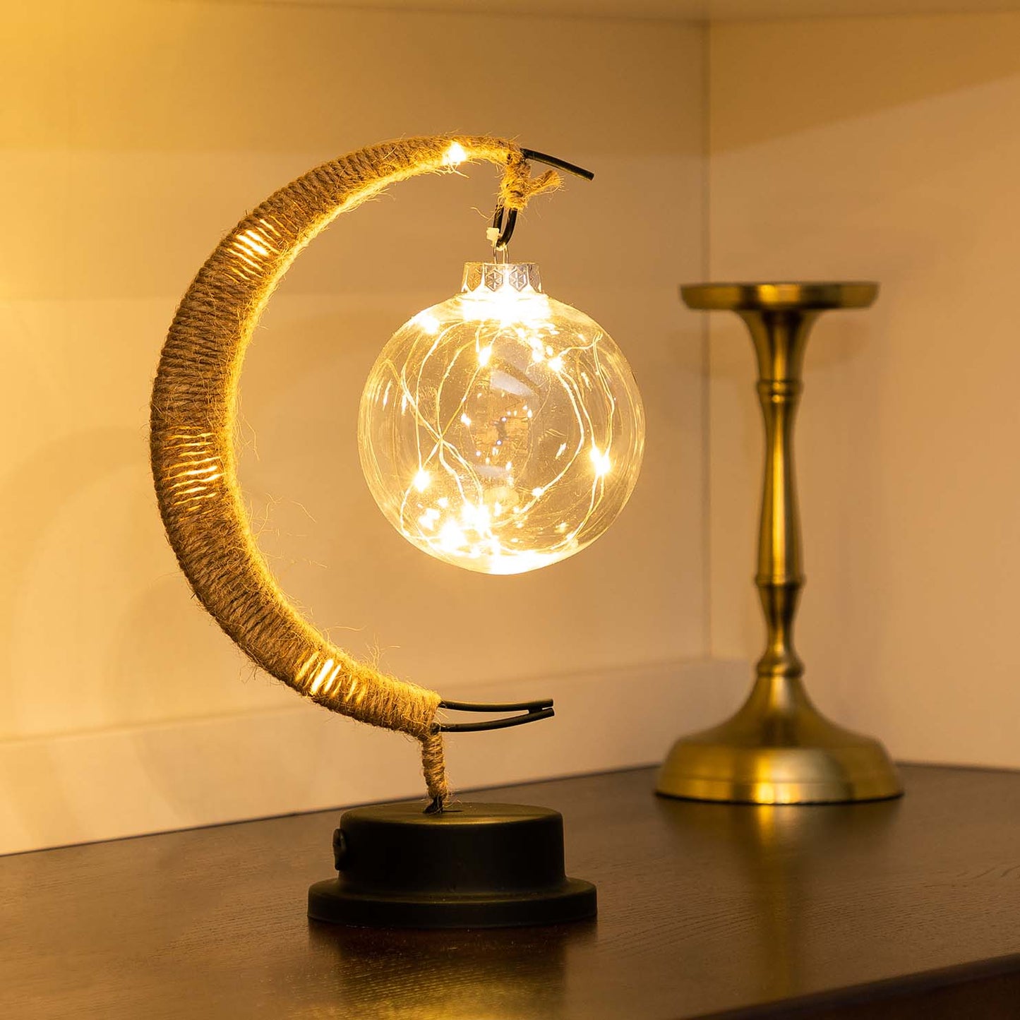 Lunaria – Lampe lune LED avec lumière étoilée