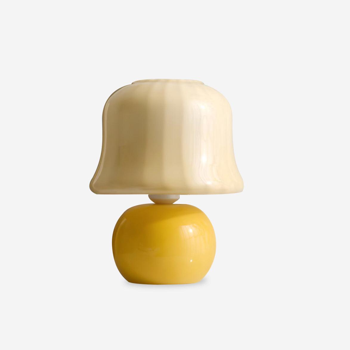 Lena – Lampe de table design champignon en verre émaillé