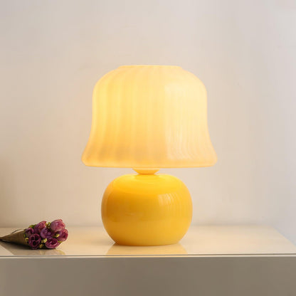 Lena – Lampe de table design champignon en verre émaillé