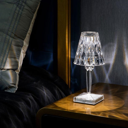 Crystelle – Lampe de Table Portable en Cristal Diamant