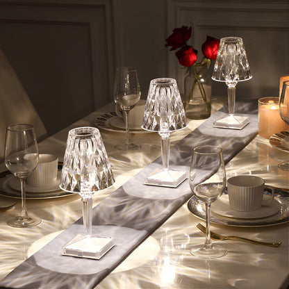 Crystelle – Lampe de Table Portable en Cristal Diamant
