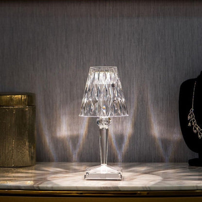 Crystelle – Lampe de Table Portable en Cristal Diamant