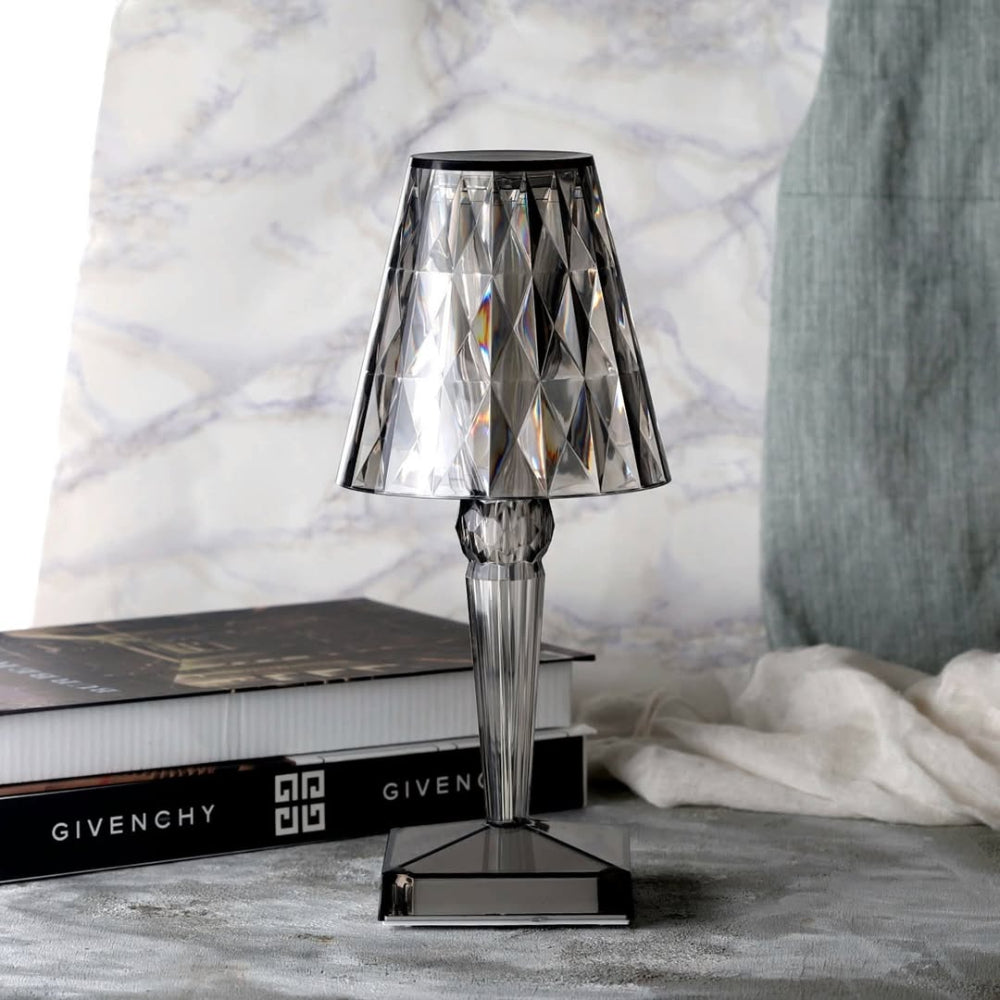Crystelle – Lampe de Table Portable en Cristal Diamant