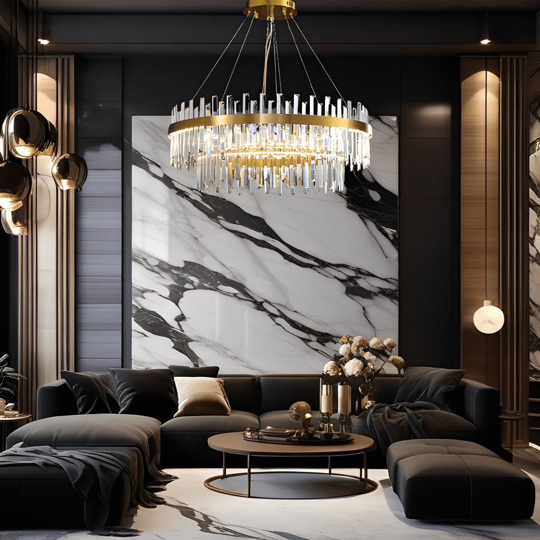 Elliot – Luxueuse Suspension en Cristal Postmoderne