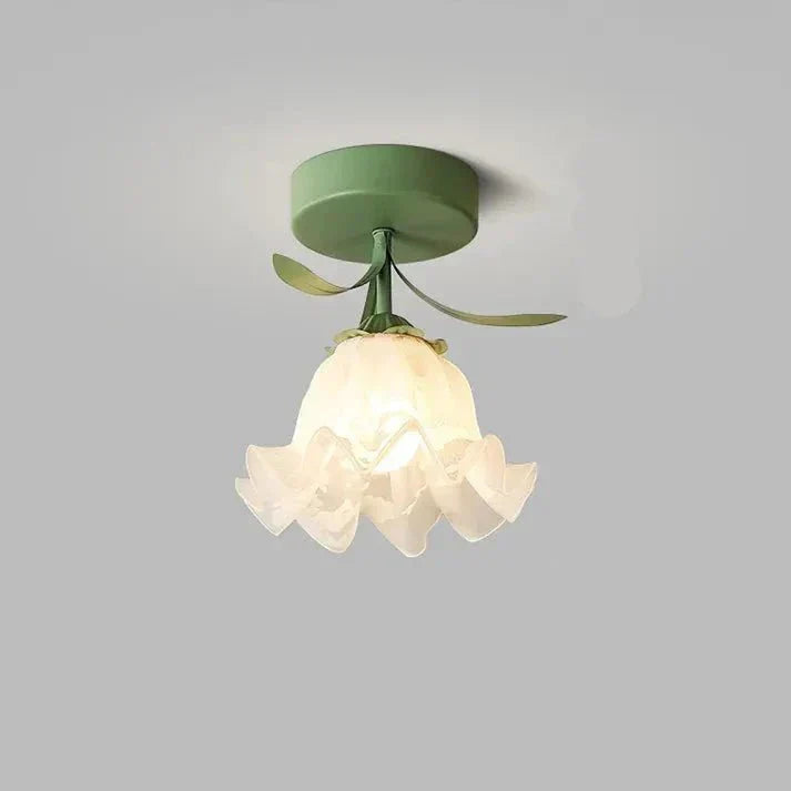Élodie – Mini-plafonnier Tiffany à motif floral