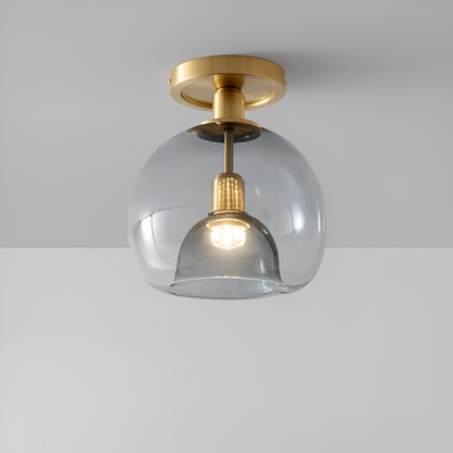 Glayra – Plafonnier moderne avec verre gris pour couloir et espace de vie