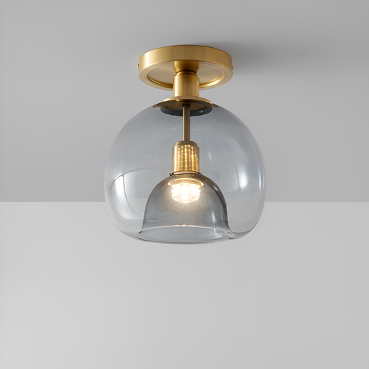 Glayra – Plafonnier moderne avec verre gris pour couloir et espace de vie