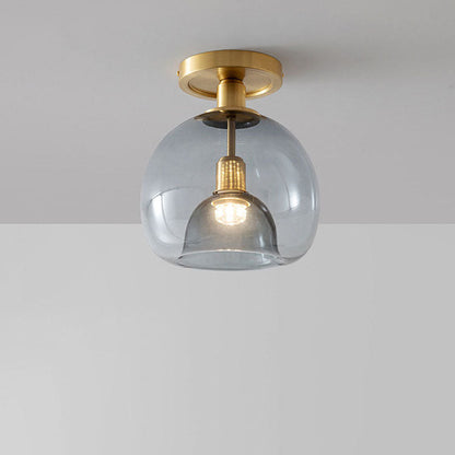Glayra – Plafonnier moderne avec verre gris pour couloir et espace de vie