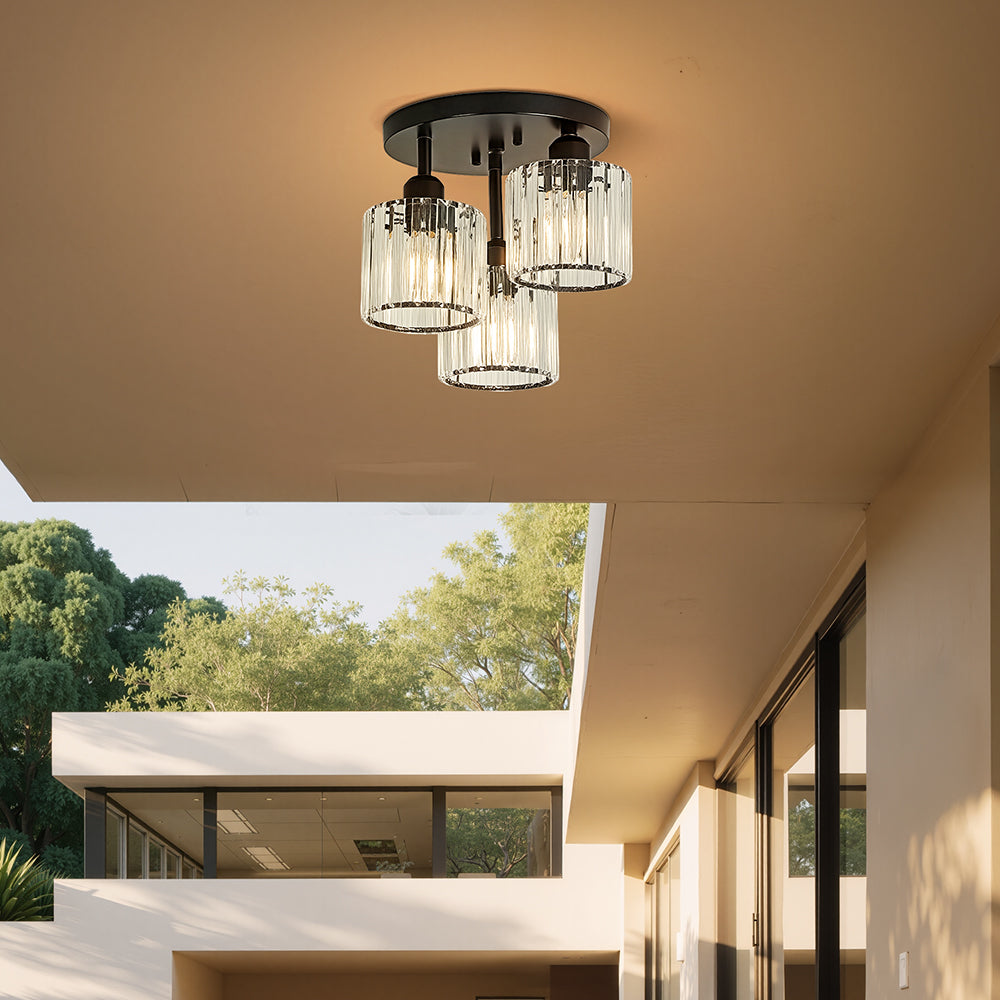 Malia – Lampe de Plafond LED Décorée de Cristal