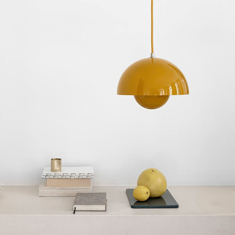 Lampe suspendue dôme rétro