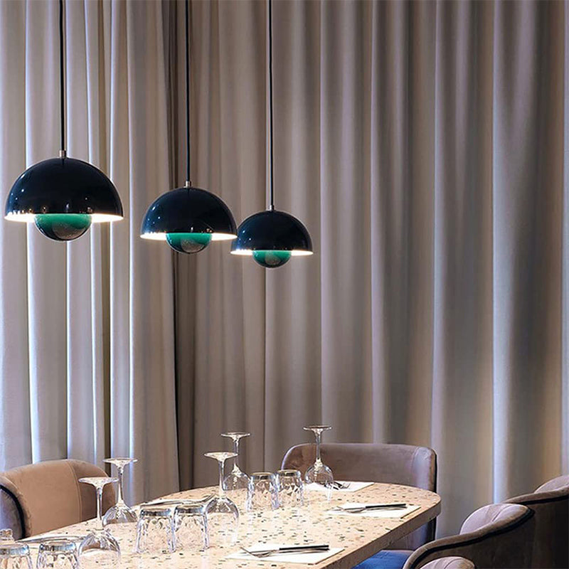 Lampe suspendue dôme rétro