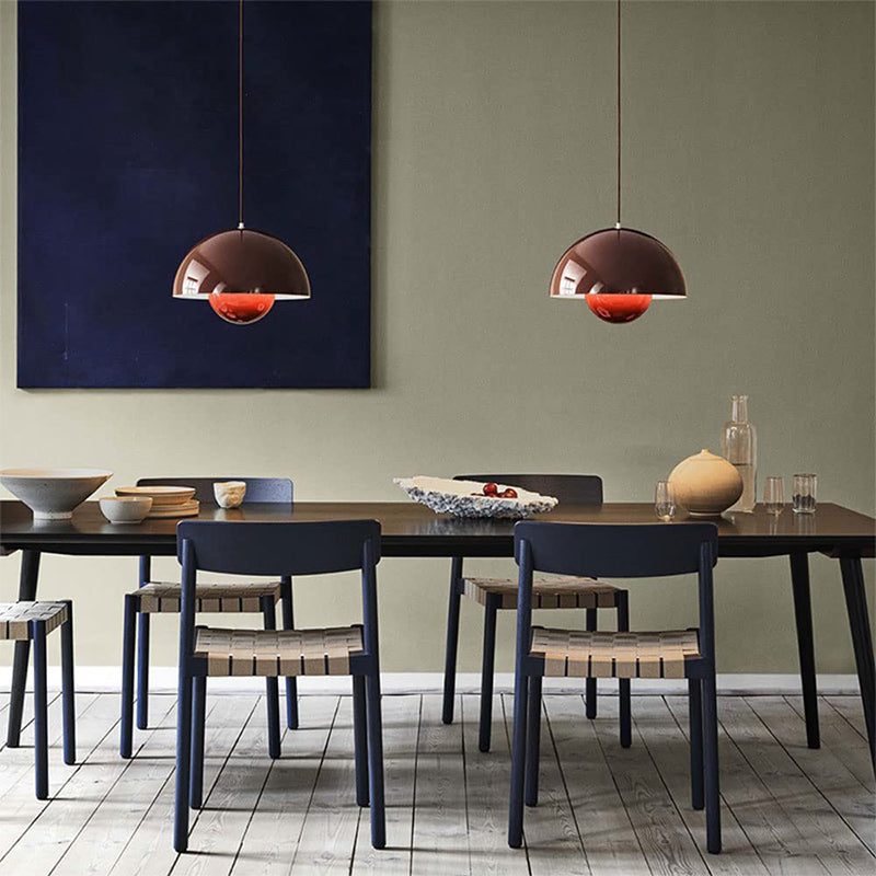 Lampe suspendue dôme rétro
