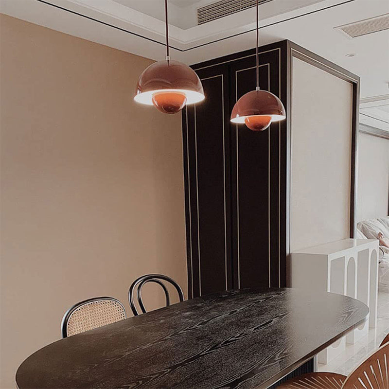 Lampe suspendue dôme rétro
