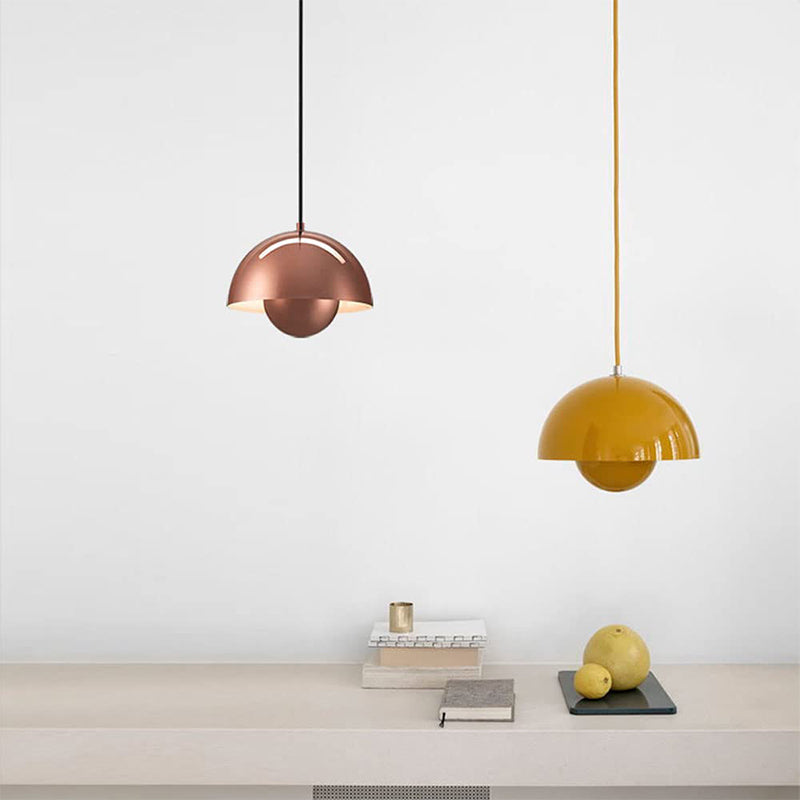 Lampe suspendue dôme rétro