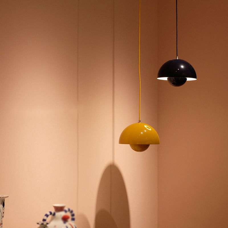 Lampe suspendue dôme rétro