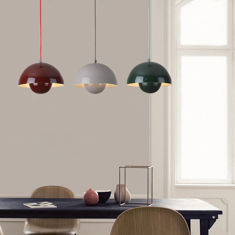 Lampe suspendue dôme rétro