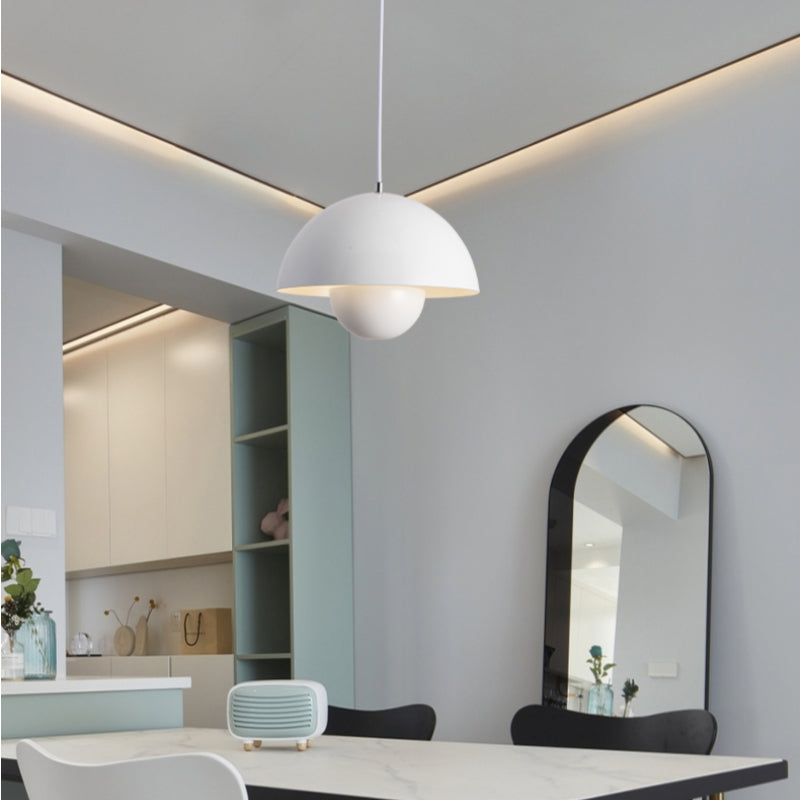 Lampe suspendue dôme rétro