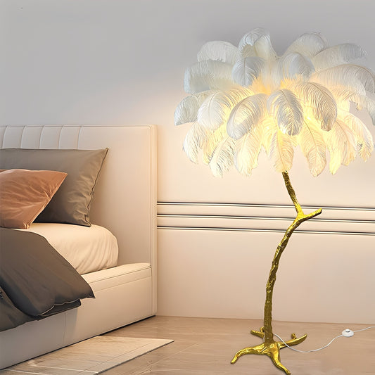 Fiona – Lampe à plumes d'autruche