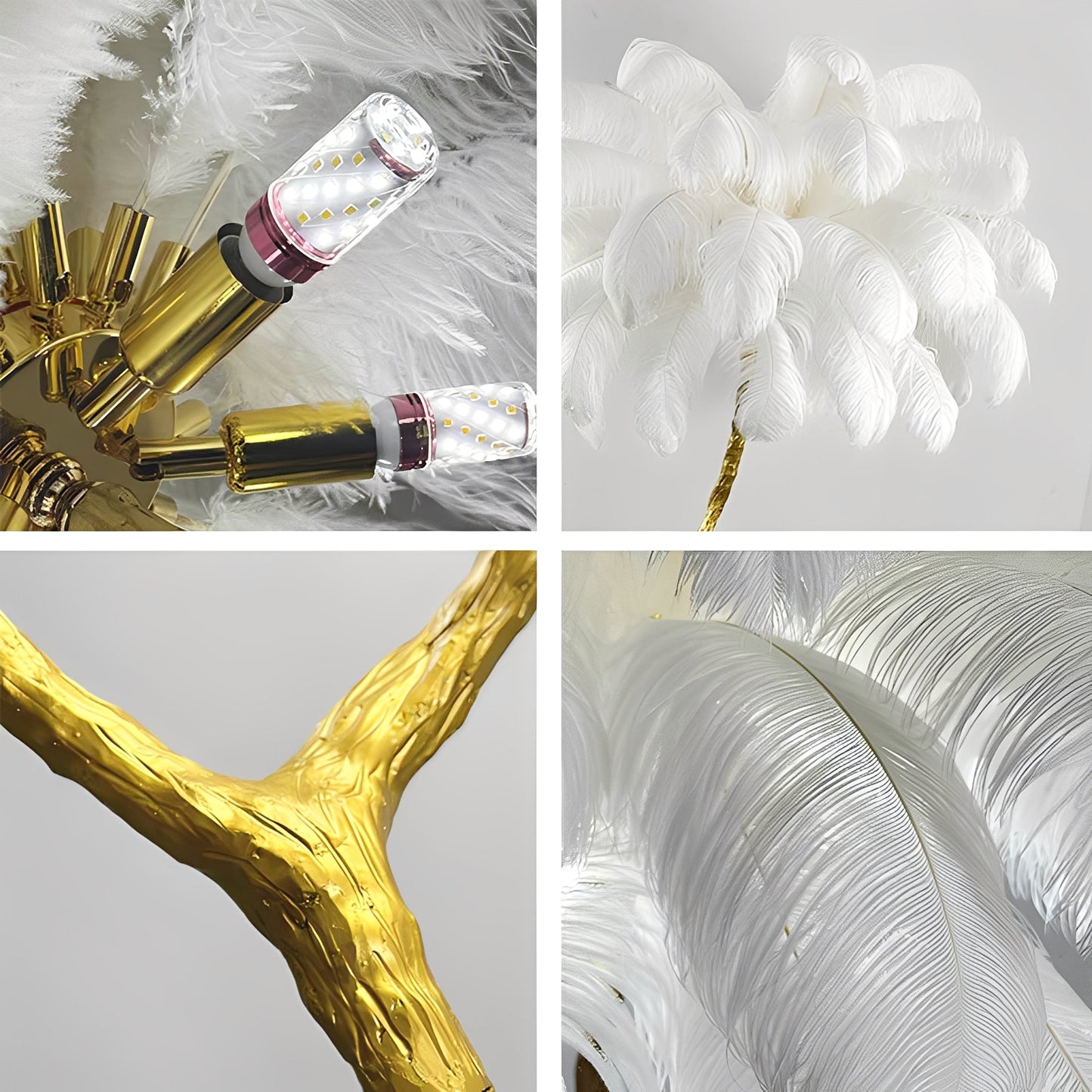 Fiona – Lampe à plumes d'autruche