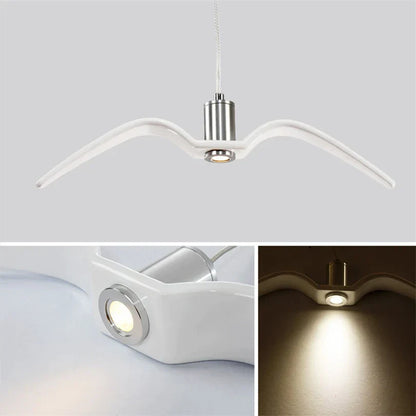 Lustre Suspendu Artistique En Forme De Mouette