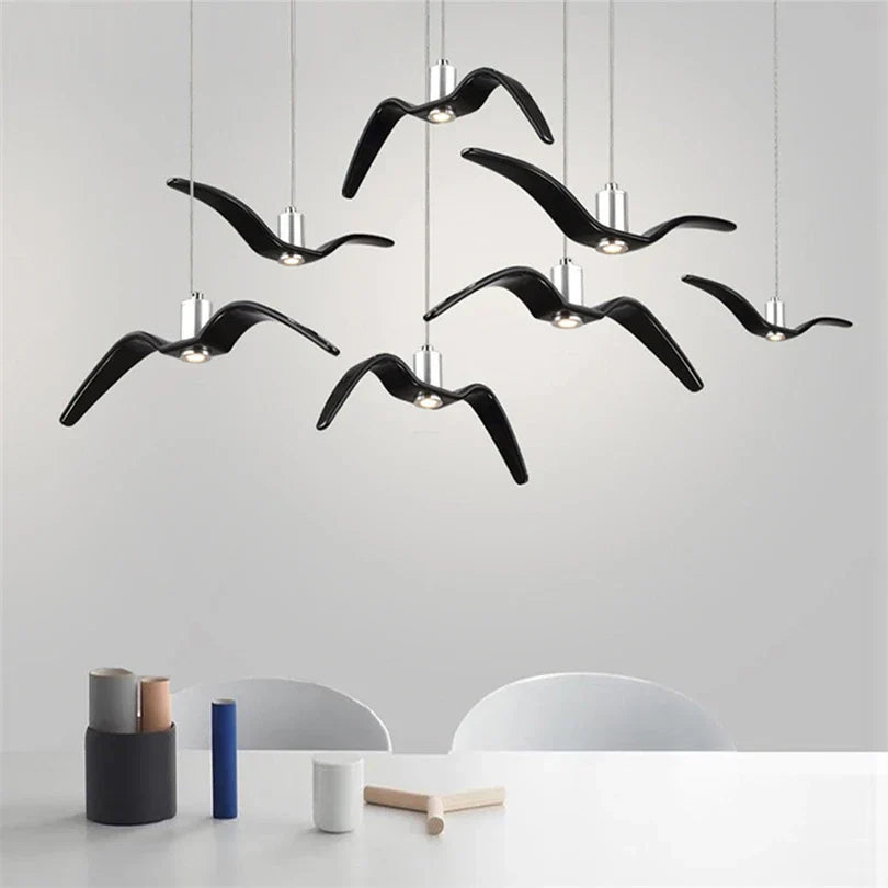 Lustre Suspendu Artistique En Forme De Mouette