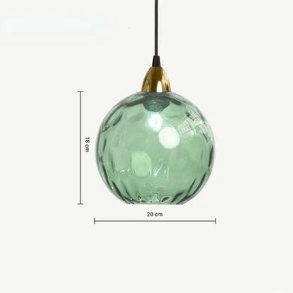 Lustre moderne en verre ondulé transparent