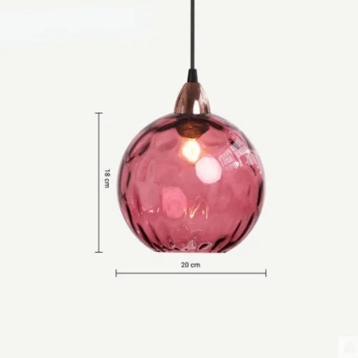 Lustre moderne en verre ondulé transparent