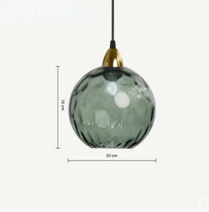 Lustre moderne en verre ondulé transparent