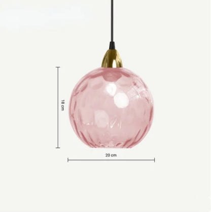 Lustre moderne en verre ondulé transparent