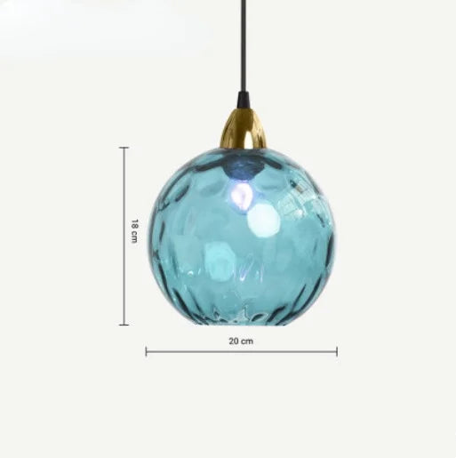 Lustre moderne en verre ondulé transparent