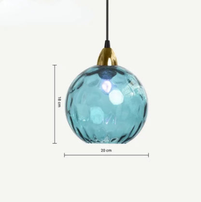 Lustre moderne en verre ondulé transparent