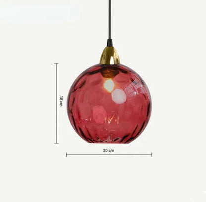 Lustre moderne en verre ondulé transparent