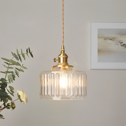 Frieda – Suspension classique en métal et verre