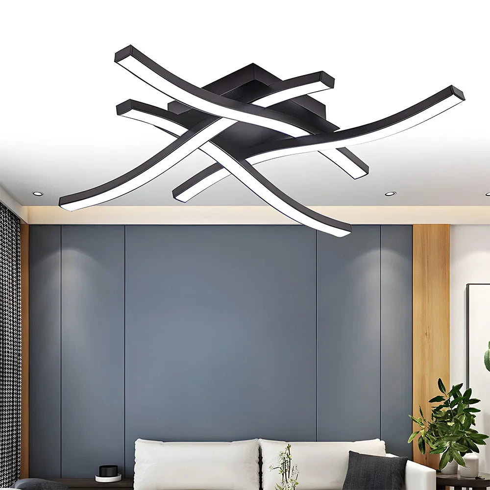 Nadine – Lampe Plafond LED Courbée Créative