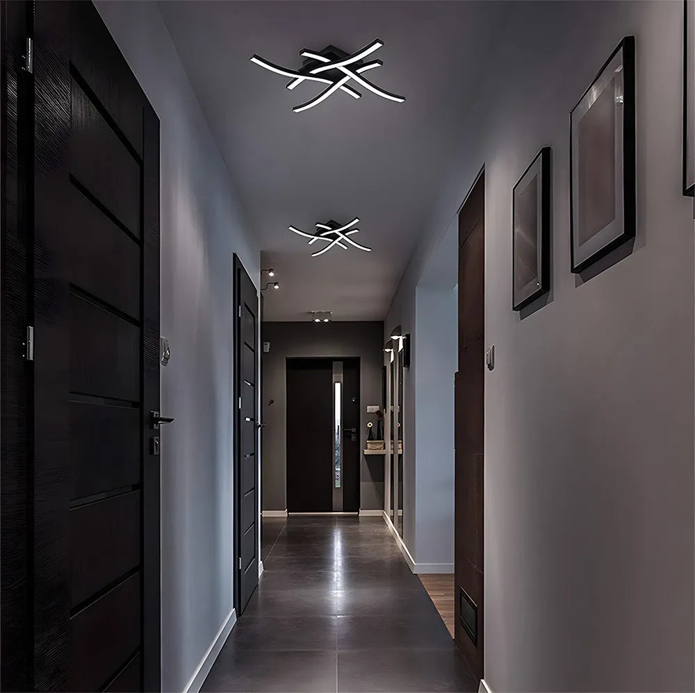 Nadine – Lampe Plafond LED Courbée Créative