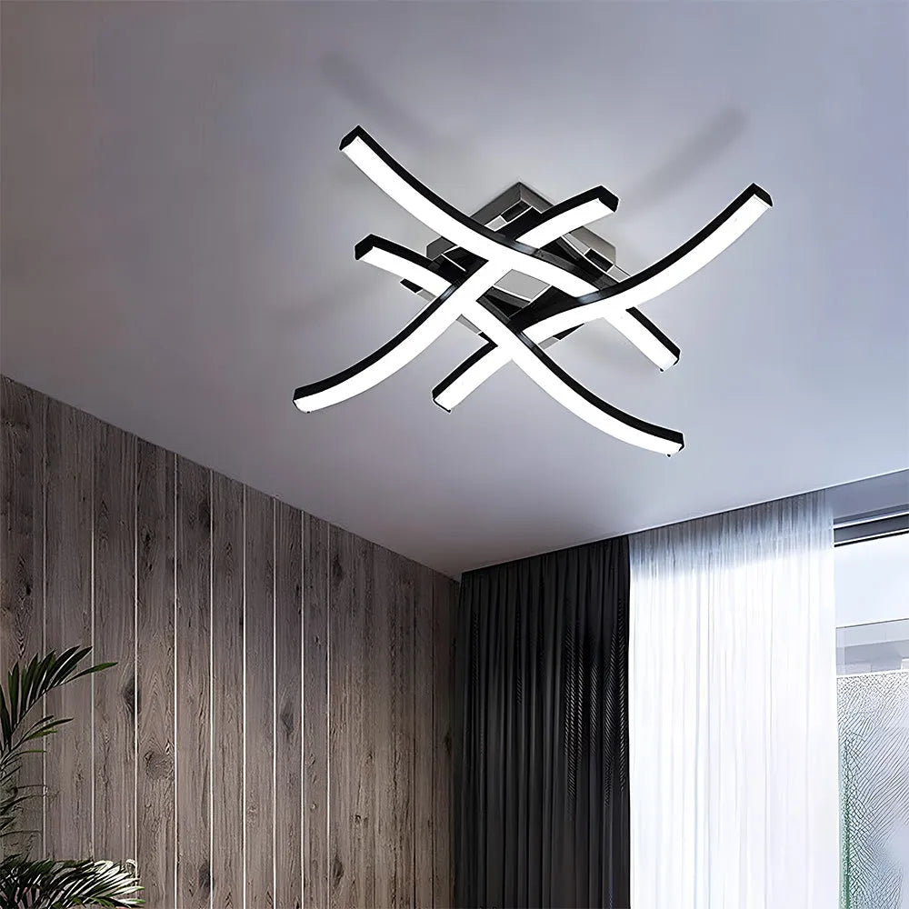 Nadine – Lampe Plafond LED Courbée Créative