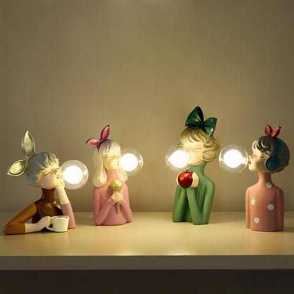 Mavie – Lampe de Table Fille Bulle Nordique