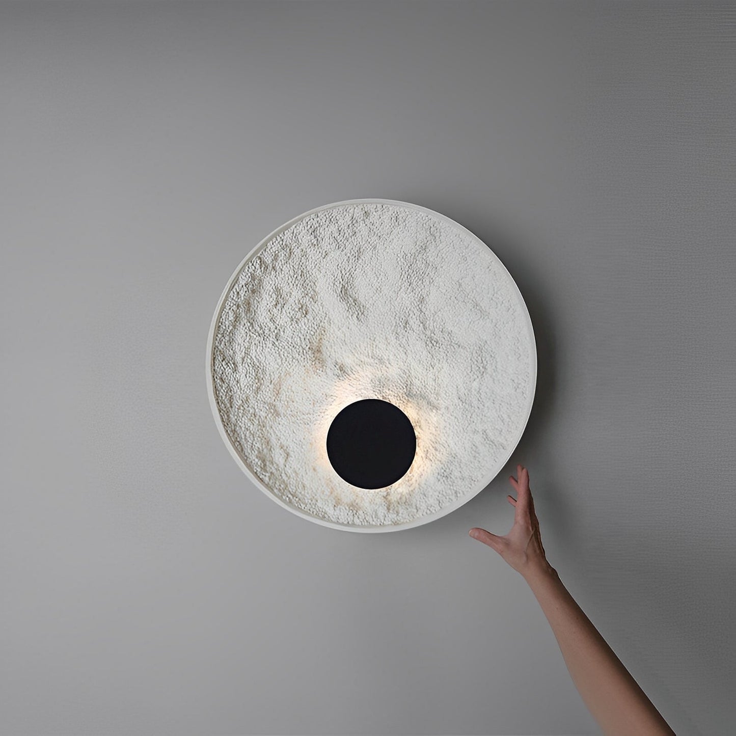 Lunaris – Applique murale ronde avec LED et design globe blanc