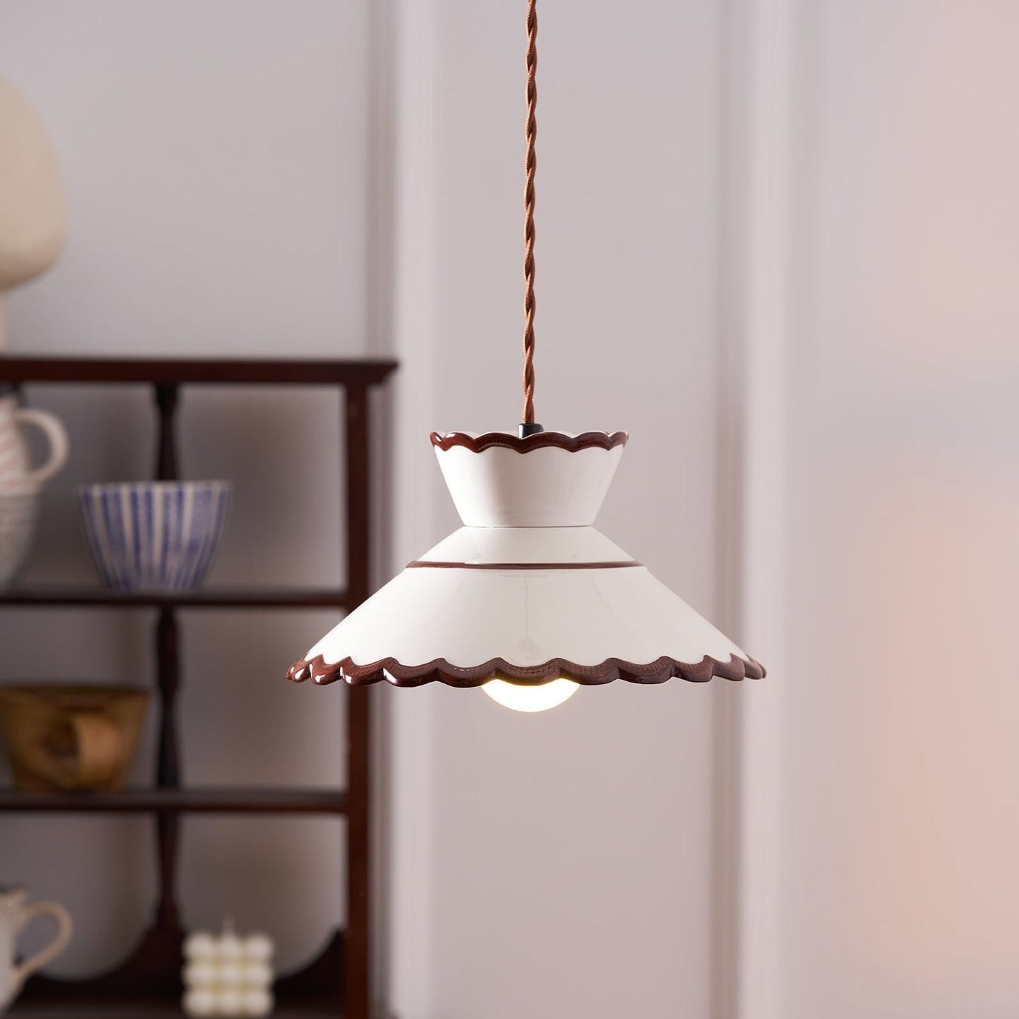 Olivia – Lampe en céramique suspendue rétro