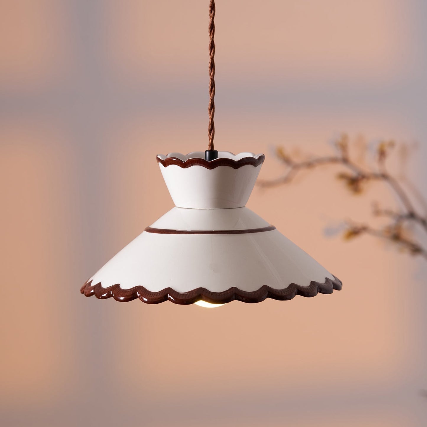 Olivia – Lampe en céramique suspendue rétro