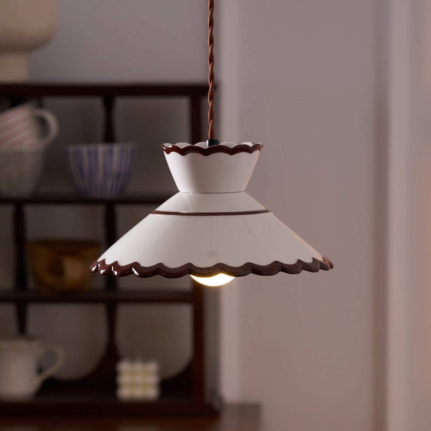 Olivia – Lampe en céramique suspendue rétro