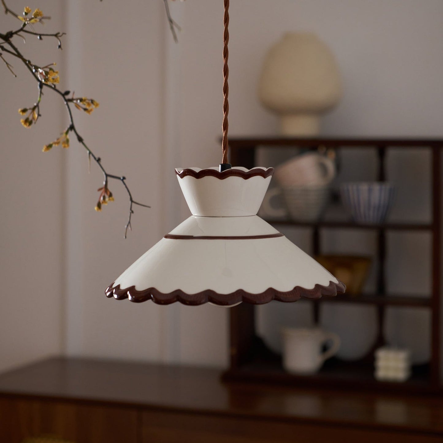 Olivia – Lampe en céramique suspendue rétro